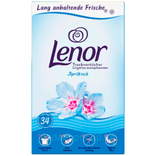 Ароматизовані серветки для сушильної машини Lenor Aprilfrisch Trocknertücher 34 шт 